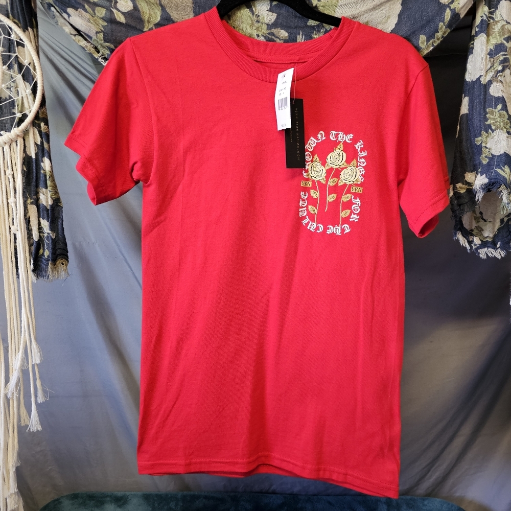 3/$25 🆕 YRN Yung Rich Nation Red Rose Crown the King for the Future T-Shirt
